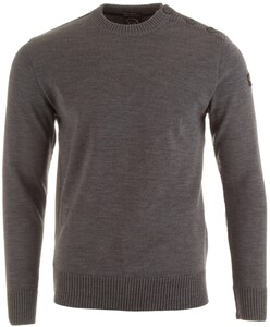Paul & Shark Bretagne Button Shoulder Pullover Mid Grey