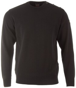 Paul & Shark Bretagne Button Shoulder Trui Zwart