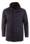 Paul & Shark Carcoat Save the Sea with Leather Details and Shark Fin Jack Donker Blauw