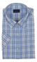 Paul & Shark Cotton poplin Check Overhemd Blauw-Zand