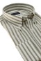 Paul & Shark Cotton Poplin Linen Look Shirt Overhemd Wit-Groen