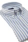 Paul & Shark Cotton Poplin Linen Look Shirt Overhemd Wit - Licht Blauw