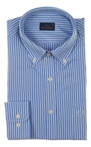 Paul & Shark Cotton Poplin Stripe Shirt Licht Blauw - Wit