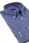 Paul & Shark Cotton Poplin Stripe Shirt Overhemd Kobalt Blauw - Wit