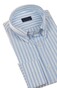 Paul & Shark Cotton Poplin Stripe Shirt Overhemd Licht Blauw