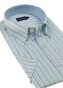 Paul & Shark Cotton Summer Oxford Multitone Stripe Overhemd Licht Blauw - Licht Groen
