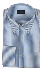 Paul & Shark Cotton Twill 2-Tone Stripe Overhemd Blauw-Blauw