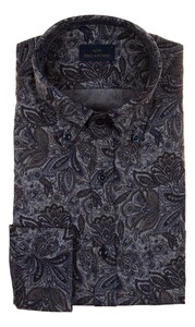 Paul & Shark Cotton Twill Printed Shirt Overhemd Licht Blauw - Beige