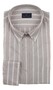 Paul & Shark Cotton Twill Stripe Shirt Overhemd Beige-Wit