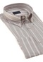 Paul & Shark Cotton Twill Stripe Shirt Overhemd Beige-Wit