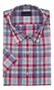 Paul & Shark Cotton Zephir Check Shirt Overhemd Blauw-Fuchsia