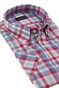Paul & Shark Cotton Zephir Check Shirt Overhemd Blauw-Fuchsia