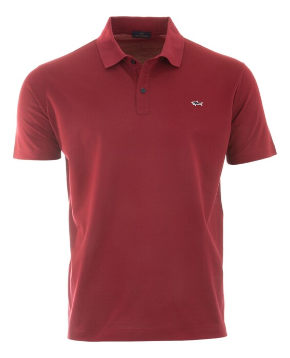 Paul & Shark Double Cotton Piqué Polo Donker Rood