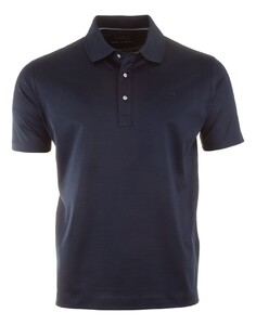 Paul & Shark Embroidered Fin Silver Mercerised Jersey Polo Blauw