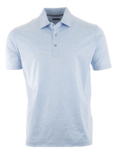 Paul & Shark Embroidered Fin Silver Mercerised Jersey Polo Hemelsblauw