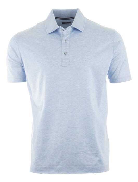 Paul & Shark Embroidered Fin Silver Mercerised Jersey Polo Hemelsblauw
