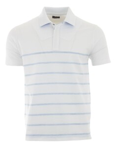 Paul & Shark Fine Piqué Cotton Polo Shirt Linen Details Poloshirt White-Blue