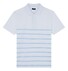 Paul & Shark Fine Piqué Cotton Polo Shirt Linen Details Wit-Blauw