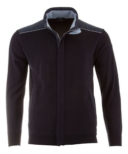 Paul & Shark Fresco Full Zip Linen Trimmings Vest Navy