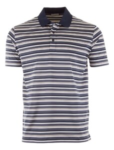 Paul & Shark Jersey Cotton Shaded Stripes Polo Multicolor
