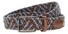 Paul & Shark Leather Trimmed Woven Belt Licht Blauw - Bordeaux