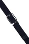 Paul & Shark Leather Trimmed Woven Reversible Elastic Belt Riem Wit-Blauw