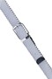 Paul & Shark Leather Trimmed Woven Reversible Elastic Belt Riem Wit-Blauw