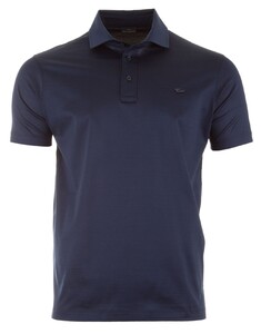 Paul & Shark Luxury Cotton Mercerized Metal Shark Poloshirt Navy