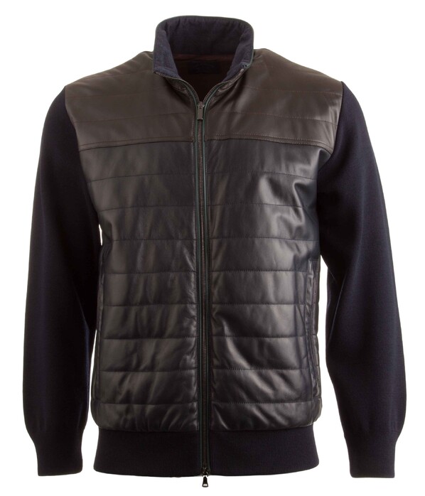 leather cardigan jacket