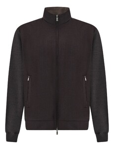 Paul & Shark Merino Extrafine Hybrid in Loro Piana Rain Sistem Wool Vest Coffee Bean