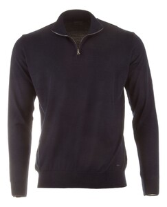Paul & Shark Merino Ultrafine Wool Half Zip Trui Donker Blauw