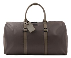 Paul & Shark Milano Nylon Holdall with Leather Details Tas Beige
