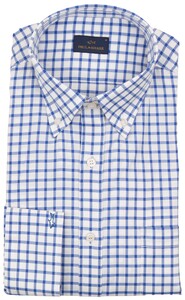 Paul & Shark Panello Check Overhemd Kobalt Blauw