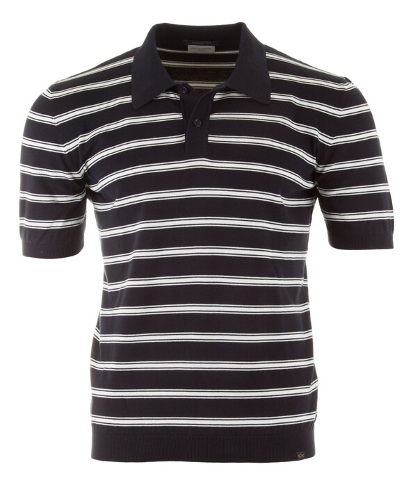 Paul & Shark Pima Riviera Shaded Stripe Trui Navy
