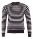 Paul & Shark Pima Riviera Stripe Crewneck Trui Navy