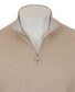 Paul & Shark Piuma Feather-Light Cotton Half Zip Trui Beige