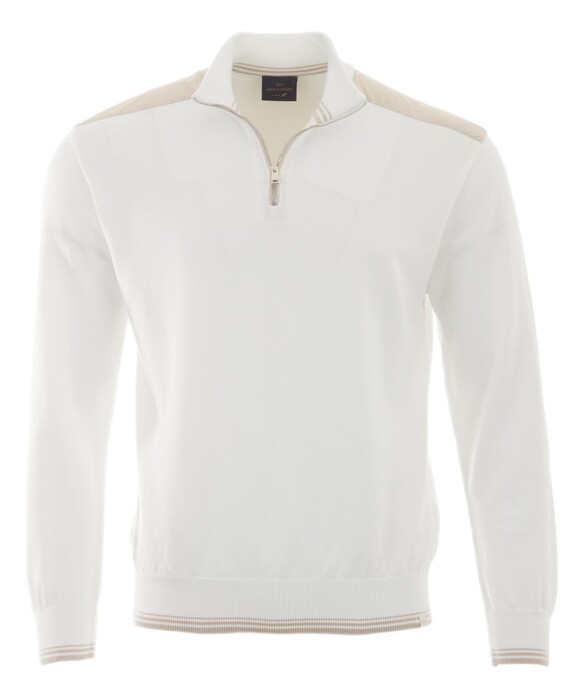 Paul & Shark Piuma Featherlight Cotton Half Zip Trui Blanc De Blanc