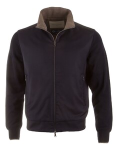 Paul & Shark Riviera Merino Fine Hybrid Loro Piana Rain System Cardigan Dark Evening Blue