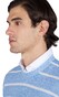 Paul & Shark Riviera Urukai Linen-Cotton Blend Crewneck Trui Blue Bonnet