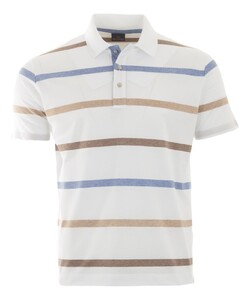 Paul & Shark Shark badge Jaspé Cotton Piqué Polo Wit