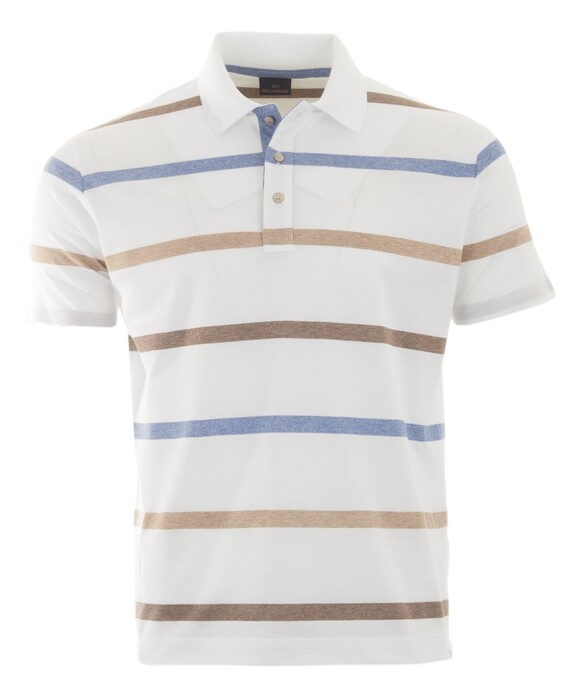 Paul & Shark Shark badge Jaspé Cotton Piqué Polo Wit