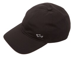 Paul & Shark Shark Badge Light Cotton Baseball Cap Zwart