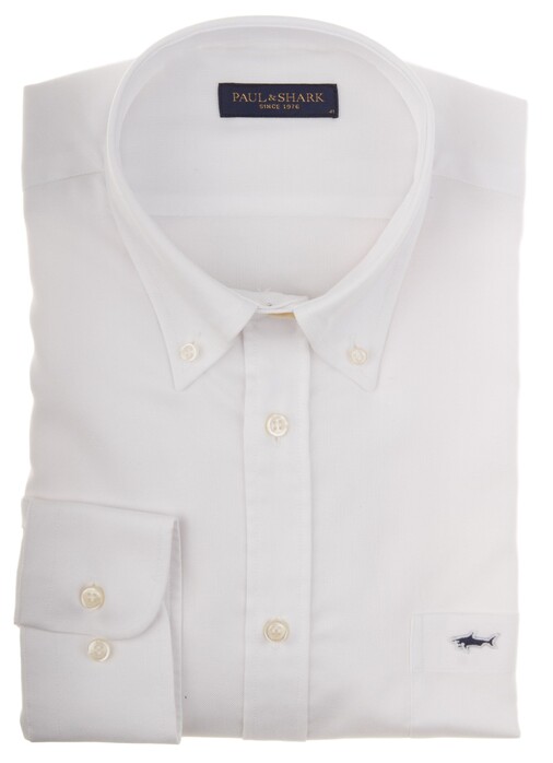 Paul & Shark Shark Basic Oxford Overhemd Wit