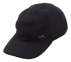 Paul & Shark Shark Fin Knit Baseball Cap Dark Evening Blue
