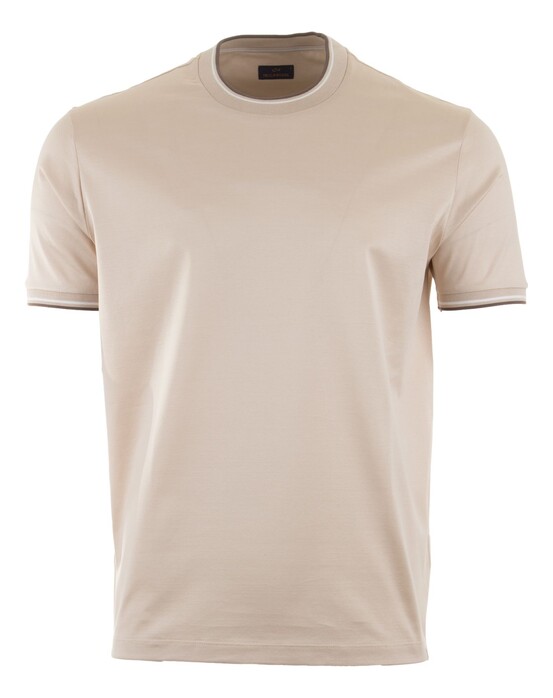 Paul & Shark Shark Tag Double Mercerised Jersey Cotton T-Shirt Beige