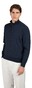 Paul & Shark Shark Tag Merino Extrafine Half Zip Trui Donker Blauw