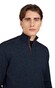 Paul & Shark Shark Tag Merino Extrafine Half Zip Trui Donker Blauw