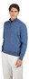Paul & Shark Shark Tag Merino Extrafine Half Zip Trui Vintage Indigo