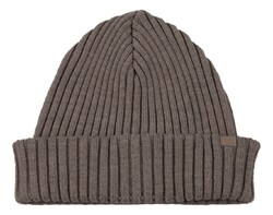 Paul & Shark Shark Tag Soft Cool Touch Wool Beanie Cap / Beanie Cobblestone