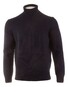 Paul & Shark Shark Tag Soft Cool Touch Wool Turtleneck Trui Donker Blauw